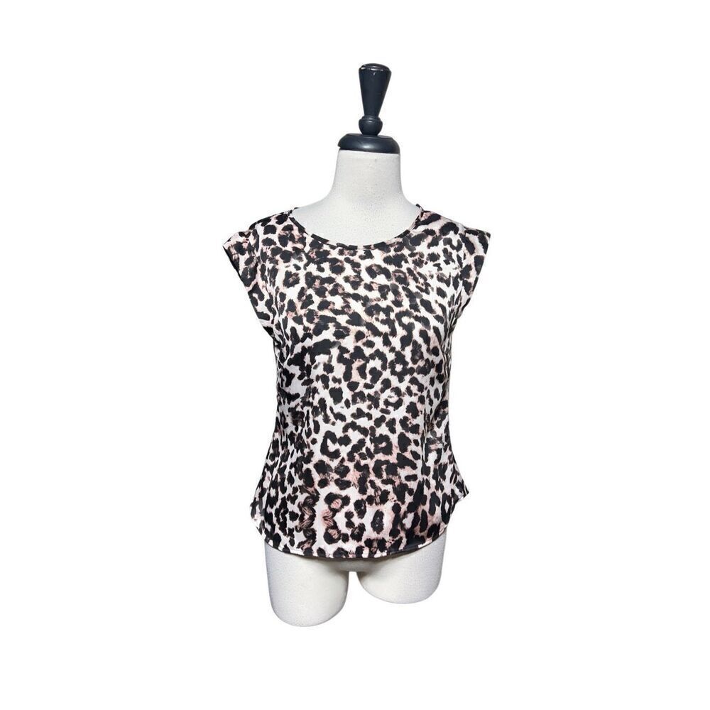 The Limited Petite XS Silky Animal print Sleeveless Blouse Shell